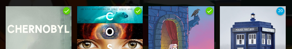 Captura de indicadores de visualización con color verde personalizado aplicado