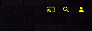 Captura de pantalla de un color amarillo personalizado para los botones de iconos en la esquina superior derecha