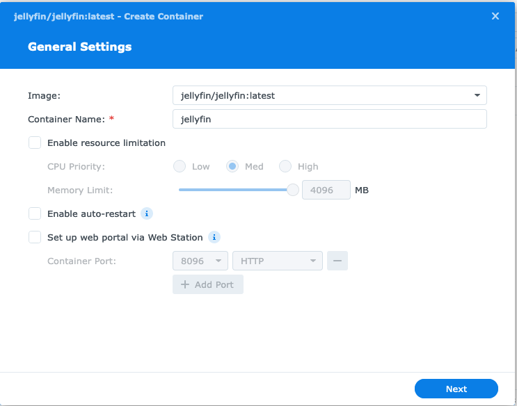 Creando el contenedor