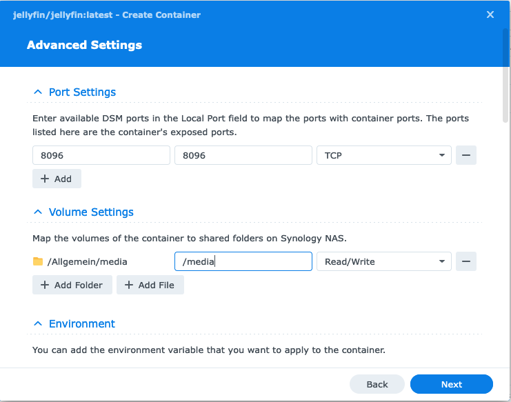 Configuración avanzada