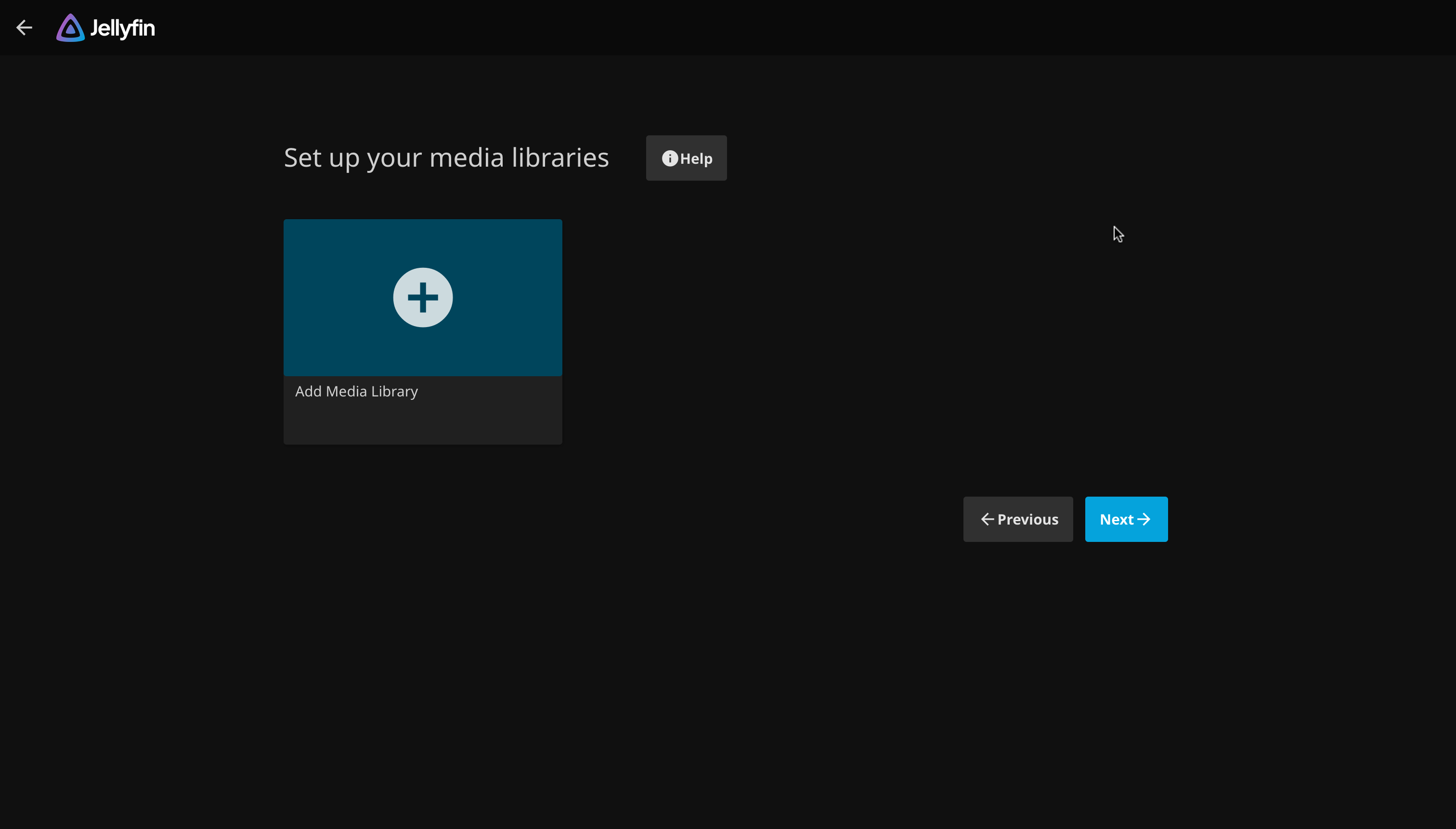Página principal para añadir bibliotecas multimedia