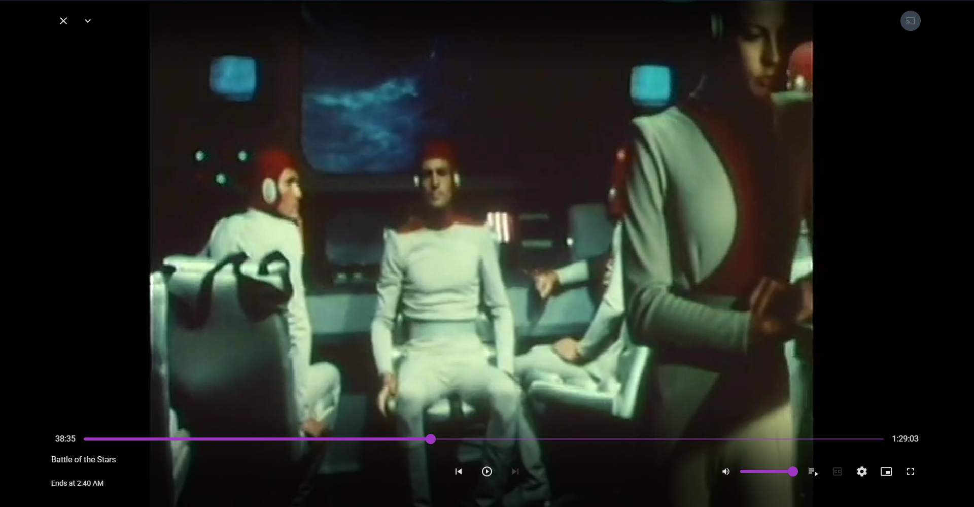 Captura de reproducción de video en Jellyfin Vue