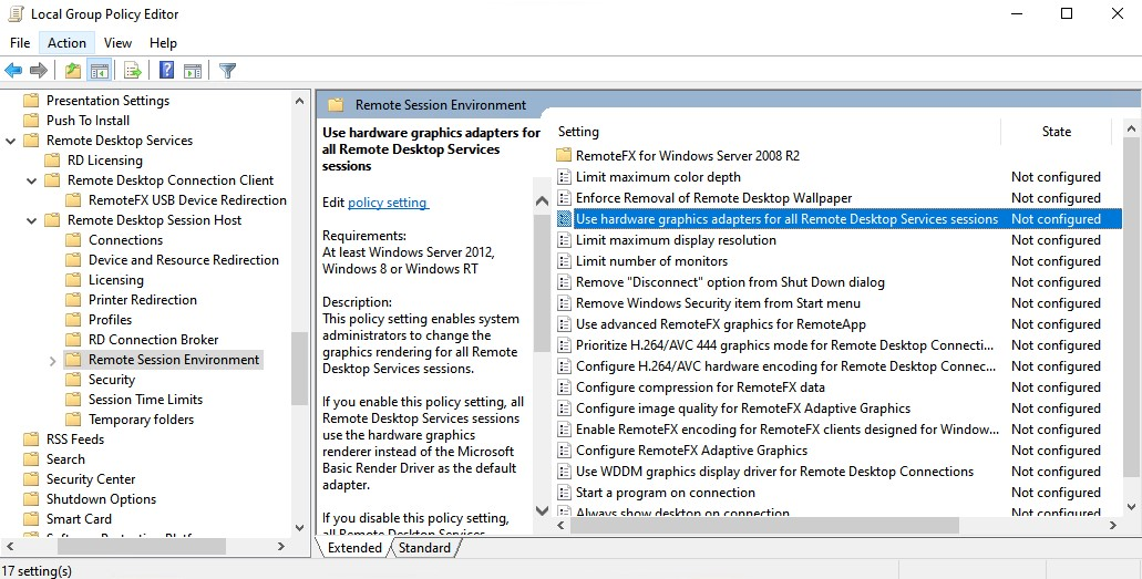 Configuratie van GPU voor extern bureaublad