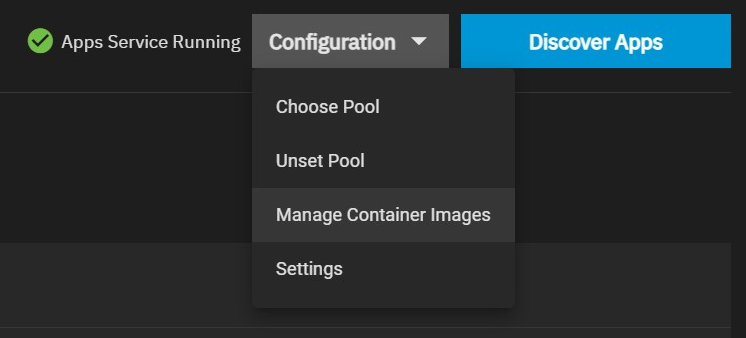 Configuratie dropdown voor App-instellingen