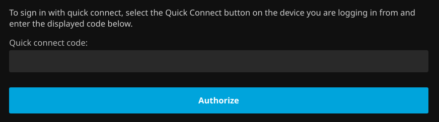 Invoerscherm Snelle verbinding-code