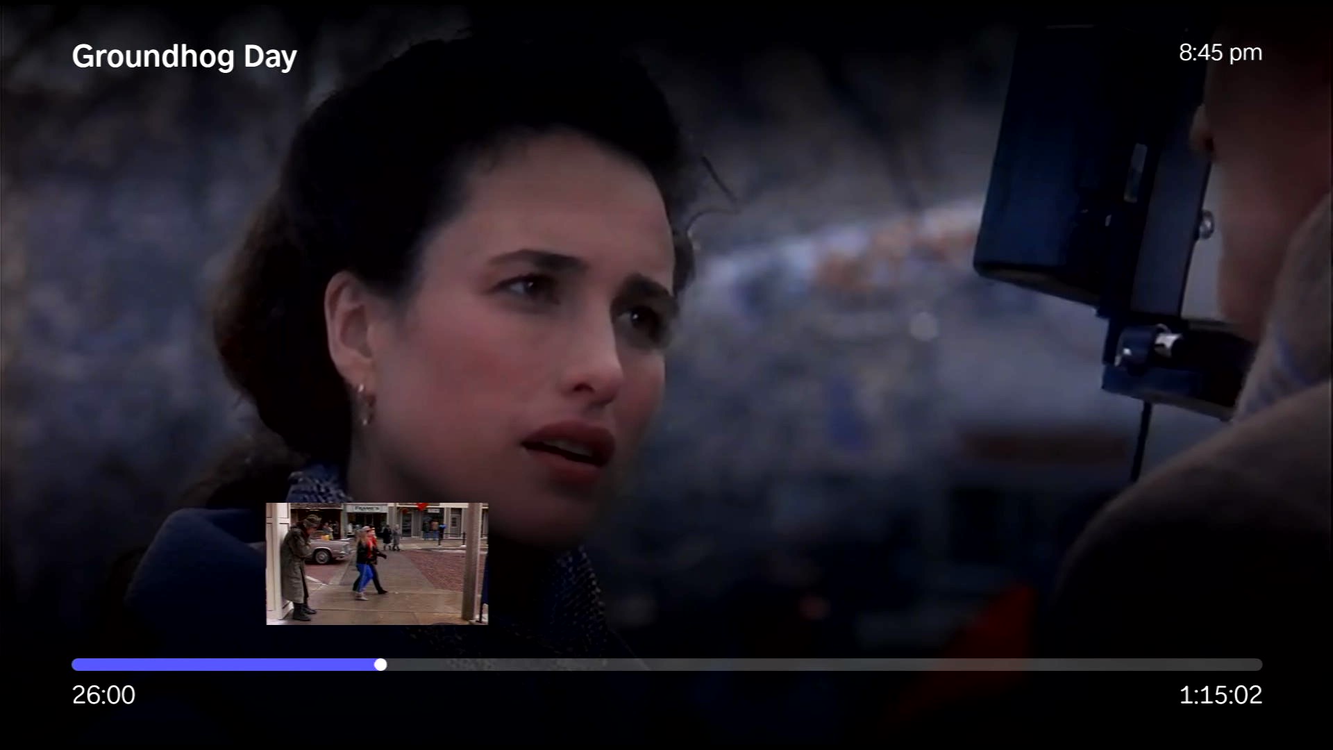 Screenshot van trickplay-afbeeldingen in het Jellyfin Roku-kanaal