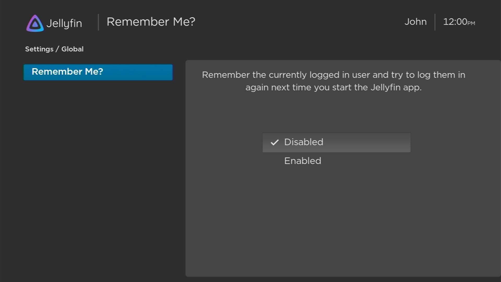 全新全局"记住我"设置截图