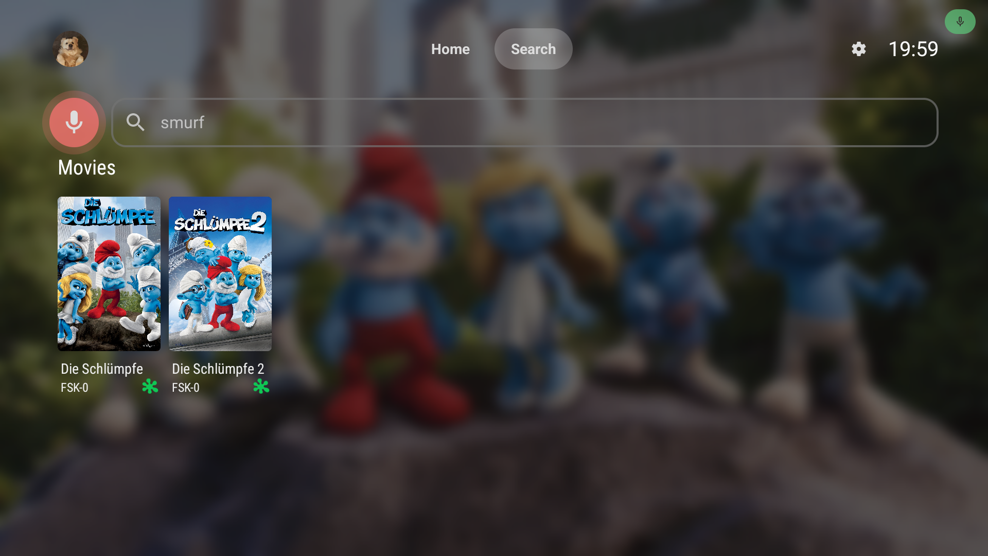 启用语音输入的新搜索界面截图